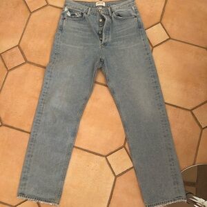 Blue High-Waisted Jeans